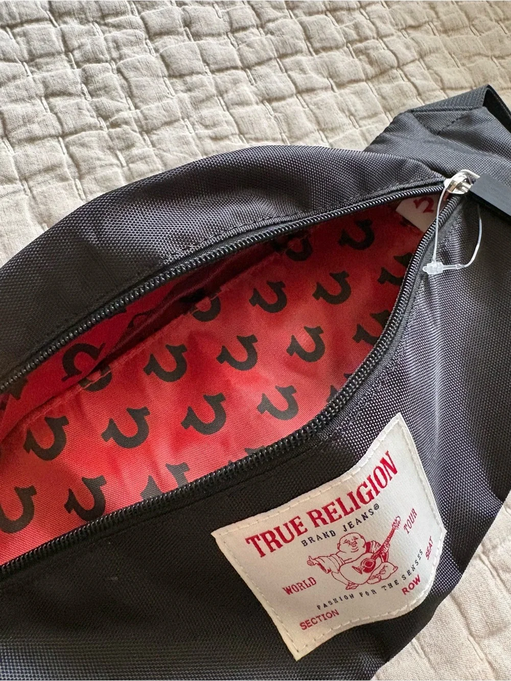NWOT True Religion Black Fanny Pack